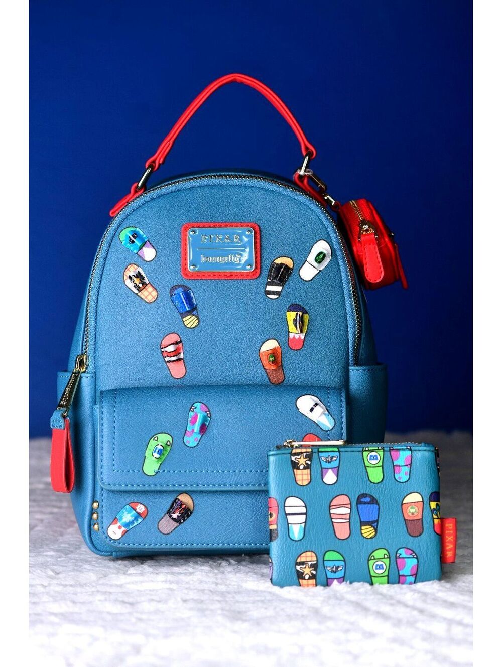 Loungefly Disney Pixar Slides Backpack & Coin Purse - NWOT